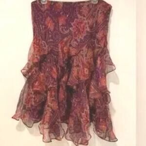 Ralph Lauren Ruffled Magenta Skirt